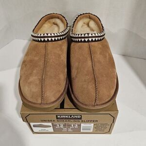 Kirkland Unisex Shearling Slipper / Tan‎ Havane / Unisex Mens 12 Ladies' 13/ New